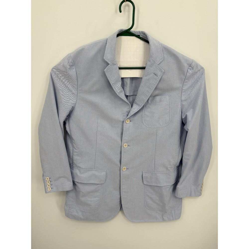 Polo Ralph Lauren VTG Mens Light Blue Oxford 3 Button Blazer Jacket Sports Coat